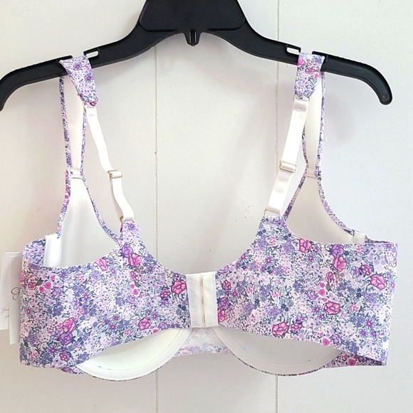 Jessica Simpson Women's Full Figure Bra Underwire Padded Floral Size 42 D - Picture 3 of 8